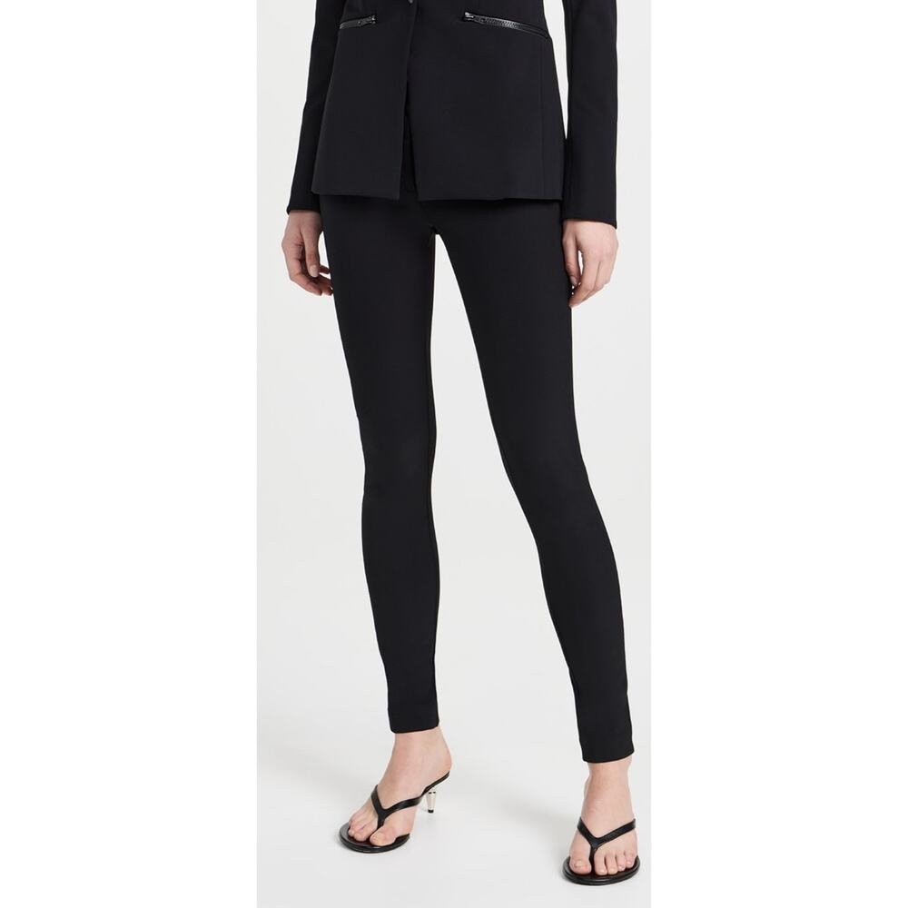 $395 Veronica Beard Scuba Legging Black - Size 6